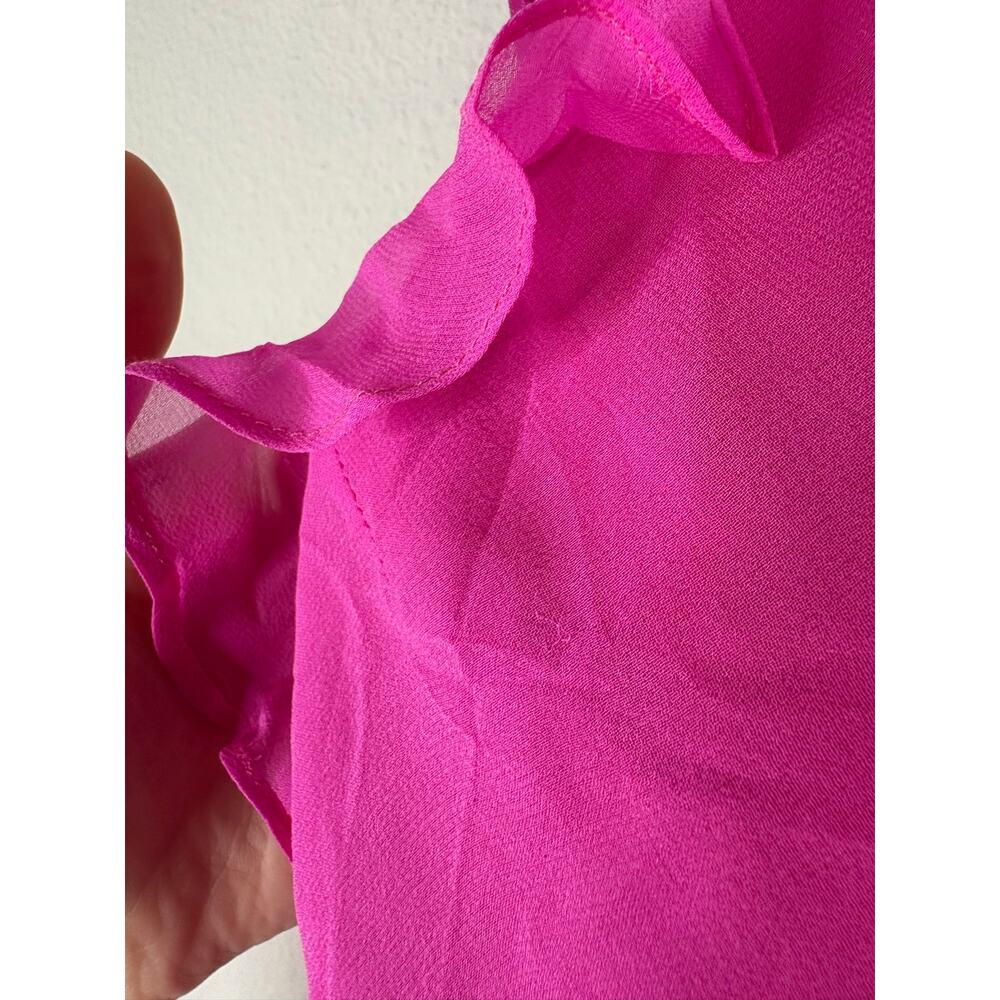 Amanda Uprichard Kalyn Mini Dress 100% Silk Ruffle Party Hoco Formal Cocktail M - Picture 12 of 13